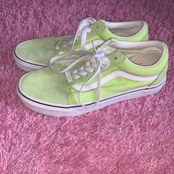 Vans Old Skool Sharp Green White Sneakers Size 8 - Picture 3 of 7